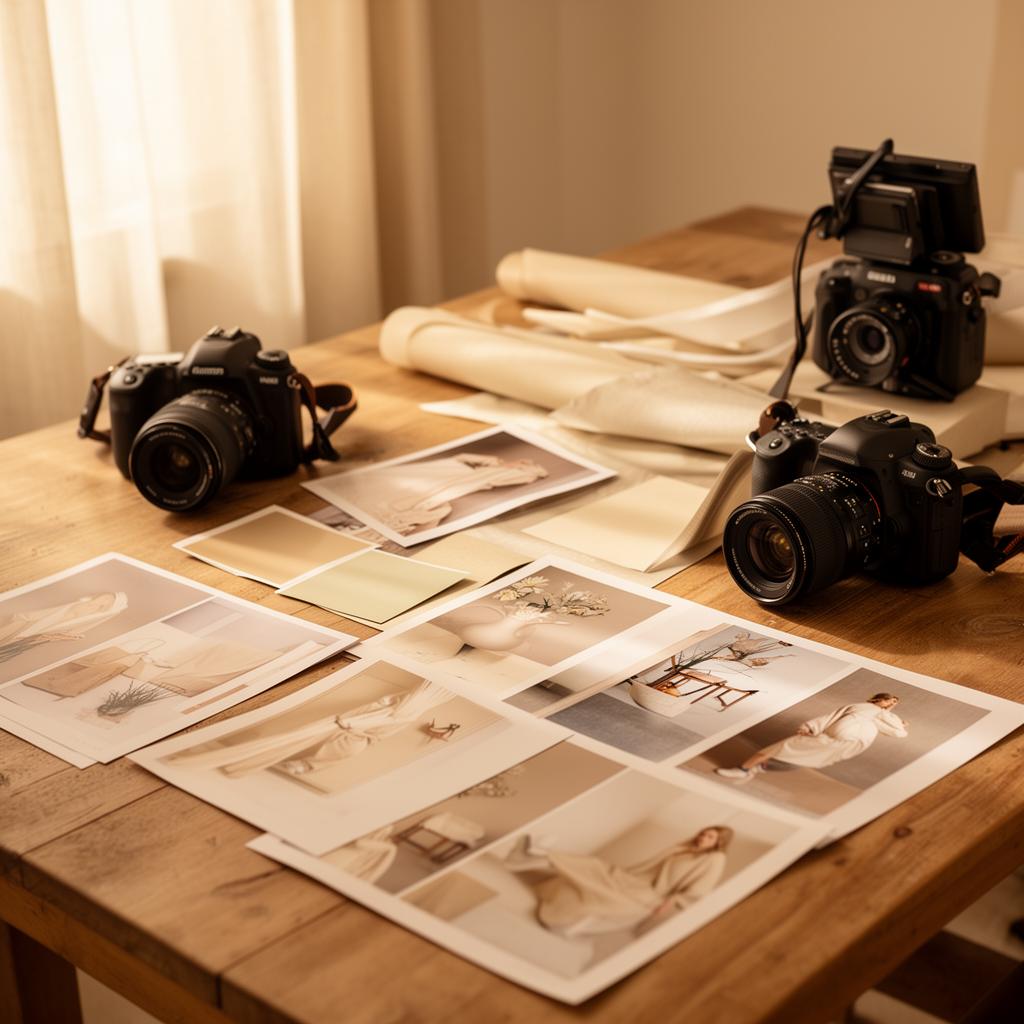 Creative direction — photo selection table