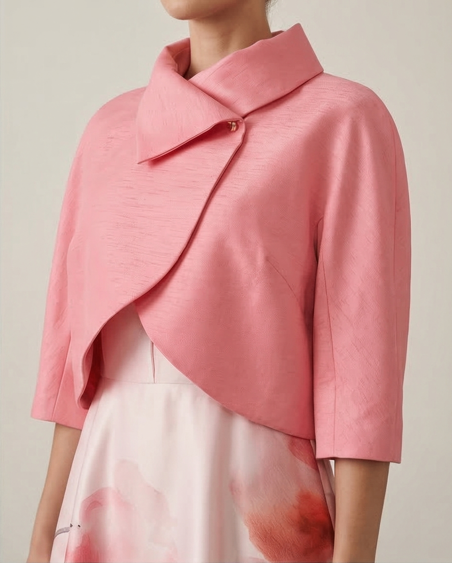 Soft pink tailored bolero