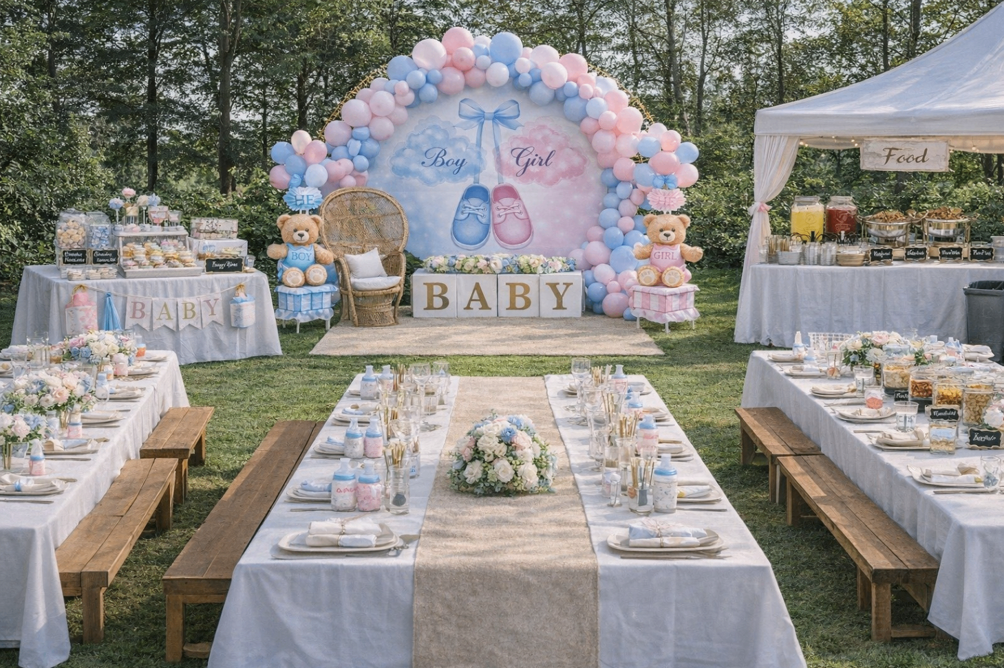 Baby shower event styling