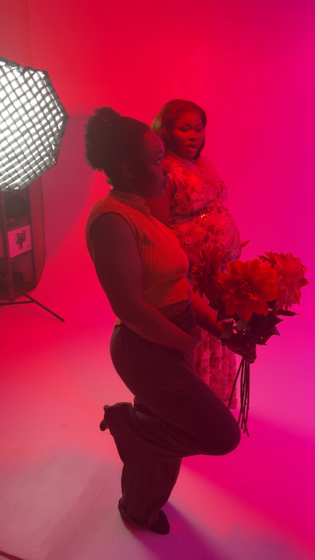 On set — red light editorial